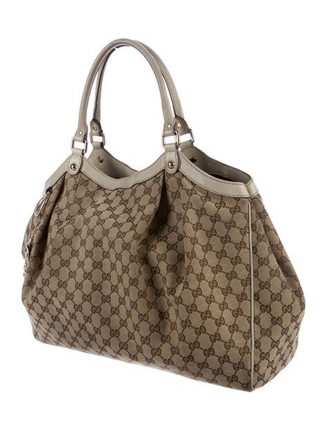 tote gucci purse|Gucci canvas large tote.